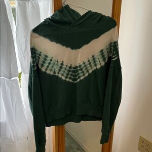 SO Green and White Tie-Dye Hoodie